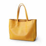Yellow Horizontal Soft Leather Tote Bag for Women | PRUSES