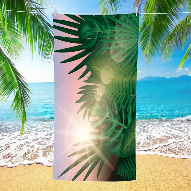 Absorbent Leaf Double - Faced Fleece Beach Towel | PRUSES - PRUSES
