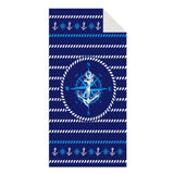 Anchor Pattern Soft Printed Microfiber Beach Towel | PRUSES - PRUSES