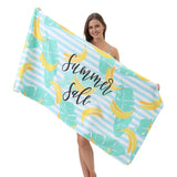 Banana Pattern Double - Faced Fleece Beach Towel | PRUSES - PRUSES