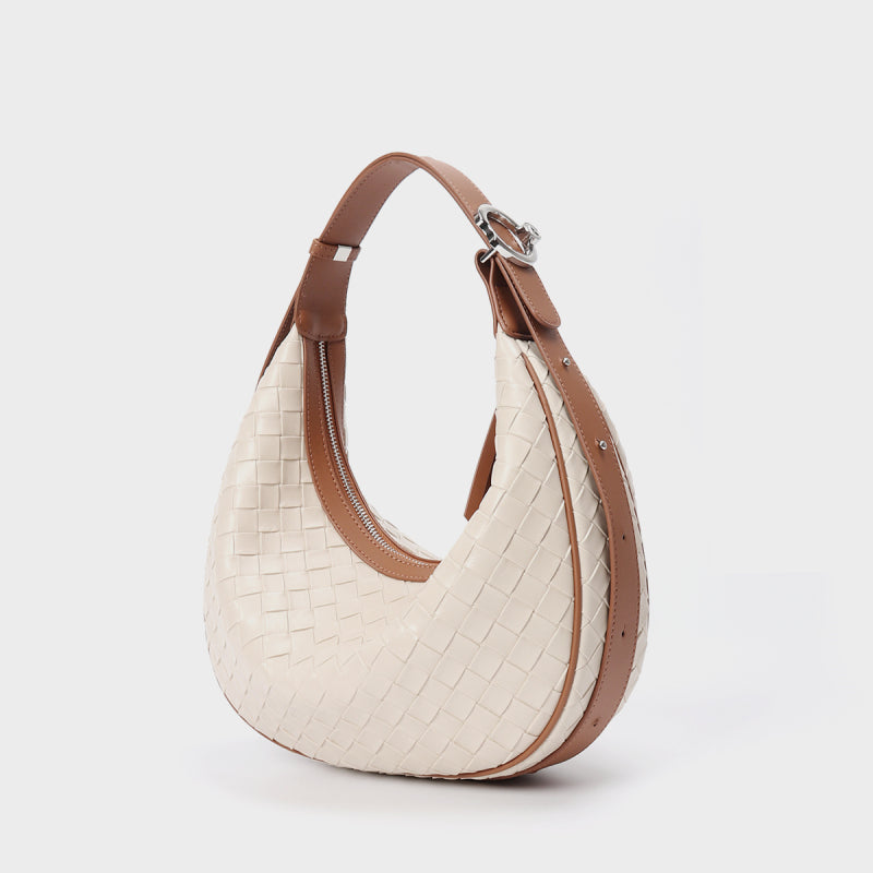 beige_leather_woven_half-moon_hobo_handbag_shoulder_bag_3