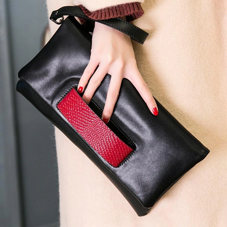 black_cow_leather_large_clutch_bags_shoulder_python_message_handbags_2