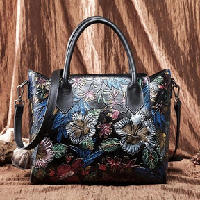 black_flower_embossing_leather_tote_bags_2