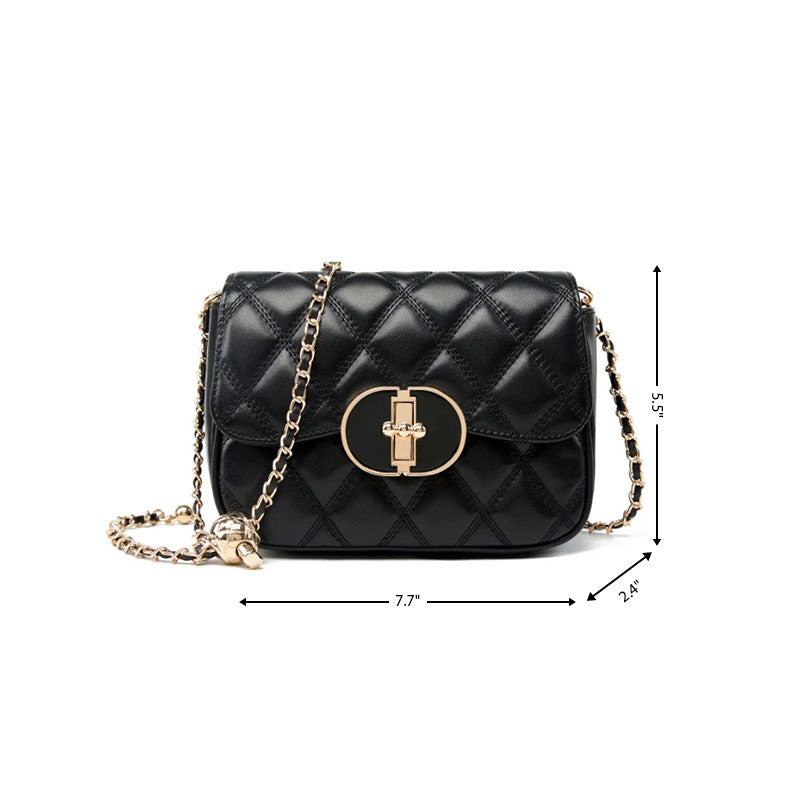 black_genuine_leather_quilted_chain_bags_flap_buckle_shoulder_bag_1611