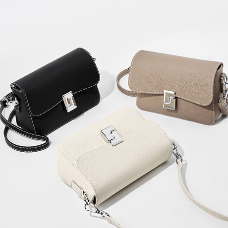 Leather Buckle Crossbody Bag Mini Handbag| PRUSES