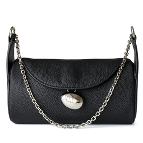 black_leather_cylinder_chain_shoulder_crossbody_purses_6