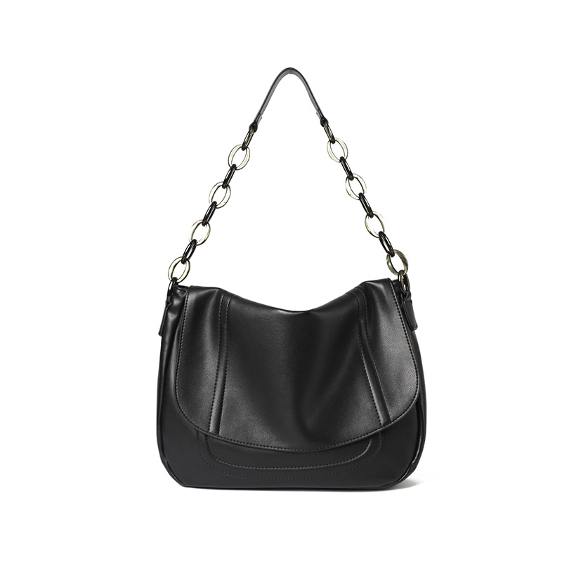 black_leather_flap_big_size_messenger_bag_chain_hobo_bags_6