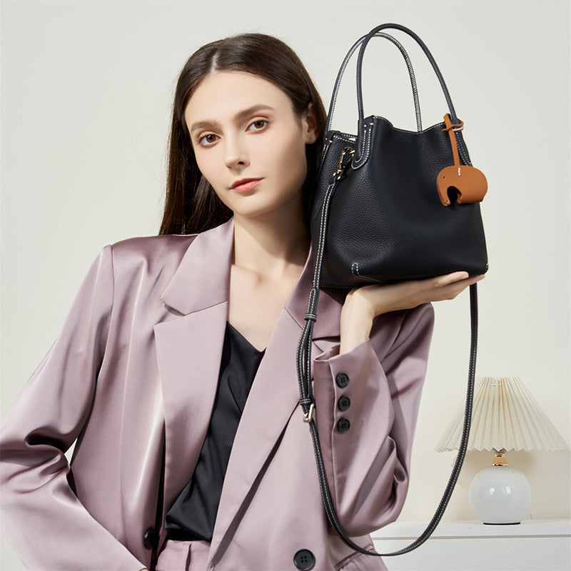 black_leather_litchi_grain_bucket_bags_mini_crossbody_bags_6