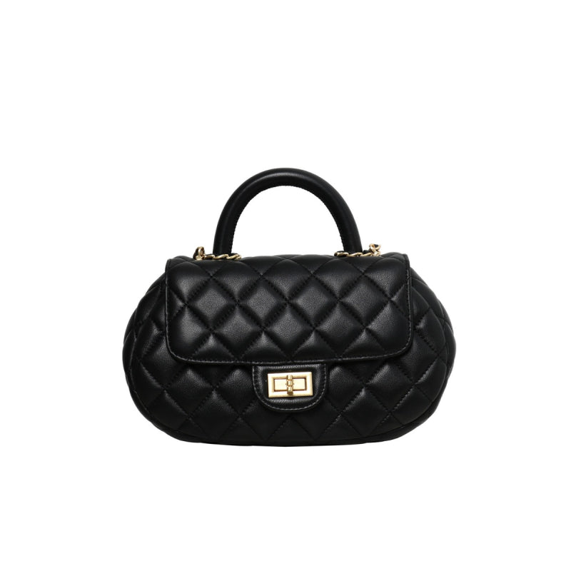 black_leather_qulited_shoulder_ellipse_flap_chain_bags_crossbody_purses_1