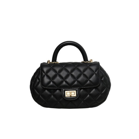 black_leather_qulited_shoulder_ellipse_flap_chain_bags_crossbody_purses_1