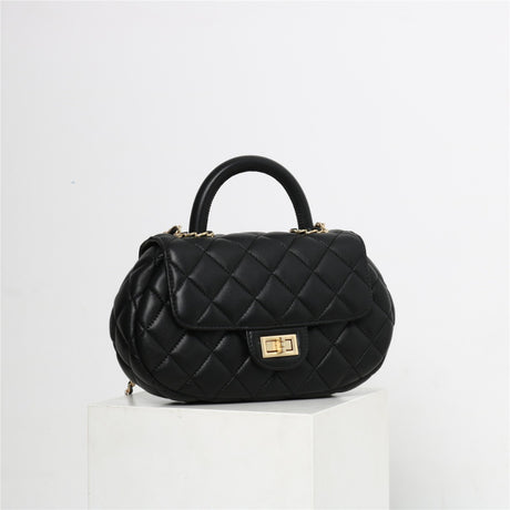 black_leather_qulited_shoulder_ellipse_flap_chain_bags_crossbody_purses_3