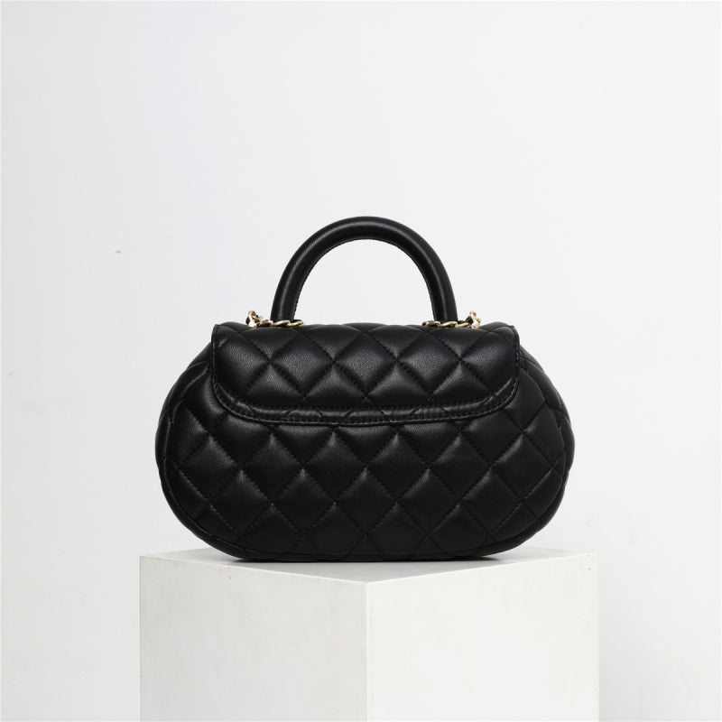 black_leather_qulited_shoulder_ellipse_flap_chain_bags_crossbody_purses_4