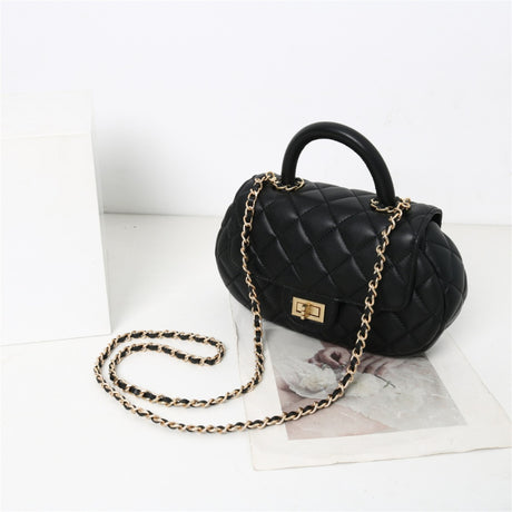 black_leather_qulited_shoulder_ellipse_flap_chain_bags_crossbody_purses_6