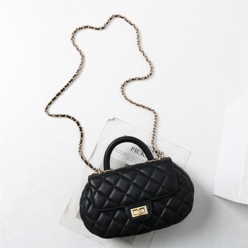 black_leather_qulited_shoulder_ellipse_flap_chain_bags_crossbody_purses_9