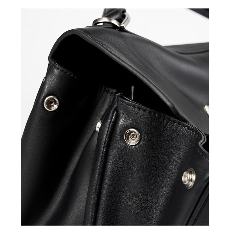 black_leather_small_tote_bag_top_handle_crossbody_bag_with_buckle-1