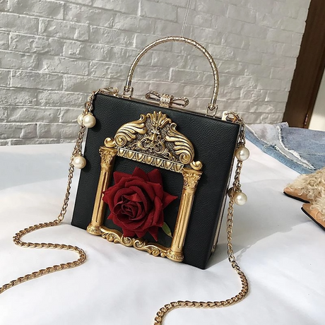 black_retro_angel_box_mini_crossbody_purses_lolita_pearl_chain_bag_5