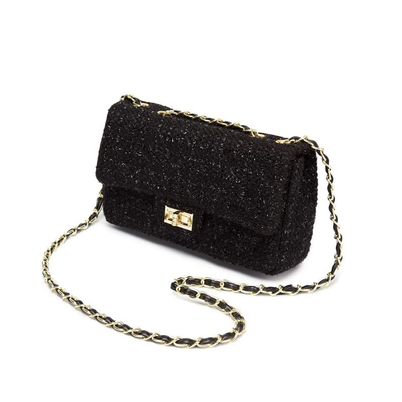 black_tweed_flap_square_handbags_shoulder_chain_bag_1