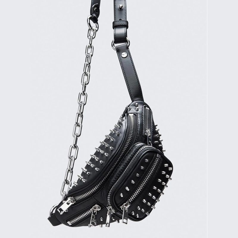 black_vegan_leather_rock_studs_waist_bags_cool_fanny_pack_bum_bags_6