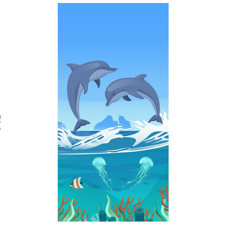 Blue Dolphin Quick - Drying Beach Towel | PRUSES - PRUSES