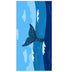 Blue Dolphin Quick - Drying Beach Towel | PRUSES - PRUSES