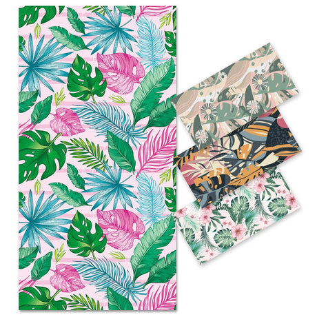 Botanical Leaf Double - Faced Fleece Beach Towel | PRUSES - PRUSES
