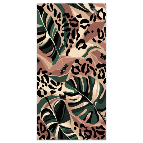 Botanical Print Double - Faced Fleece Quick - Drying Beach Towel | PRUSES - PRUSES