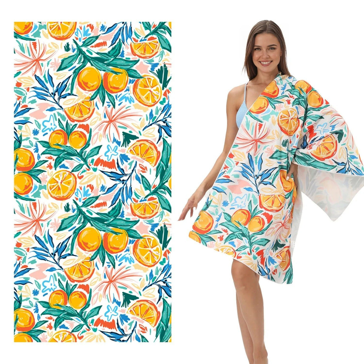 Bright Printed Beach Towel | PRUSES - PRUSES
