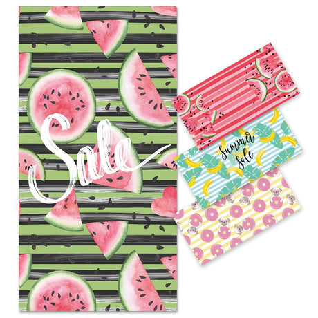 Bright Watermelon Summer Double - Faced Fleece Beach Towel | PRUSES - PRUSES