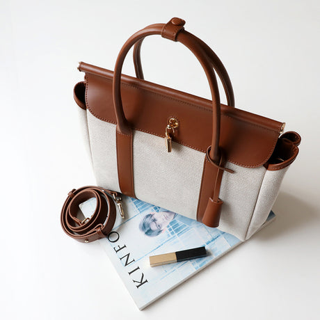 brown_canvas_buckle_large_tote_bags_handbags_for_work_1