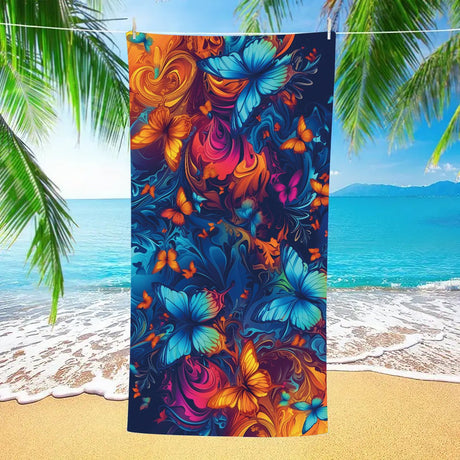 Butterfly Pattern Beach Towel | PRUSES - PRUSES