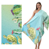 Cactus Pattern Double - Faced Fleece Beach Towel | PRUSES - PRUSES