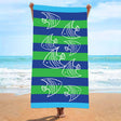 Cartoon Fish Beach Towel | PRUSES - PRUSES