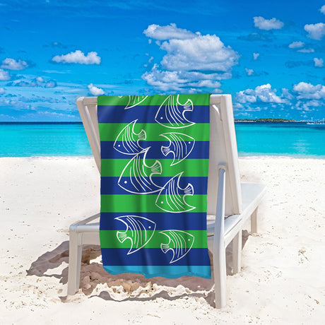 Cartoon Fish Beach Towel | PRUSES - PRUSES