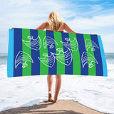 Cartoon Fish Beach Towel | PRUSES - PRUSES