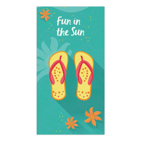 Cartoon Flip Flop Double - Faced Fleece Beach Towel | PRUSES - PRUSES