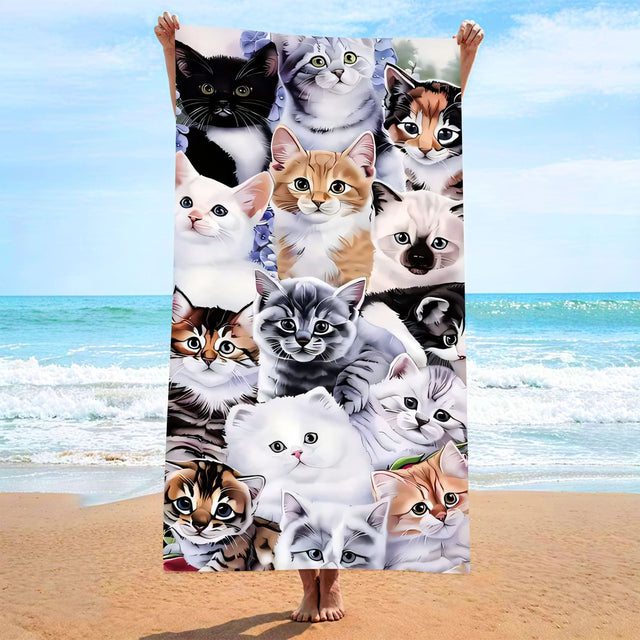 Cat Lover Beach Towel | PRUSES - PRUSES