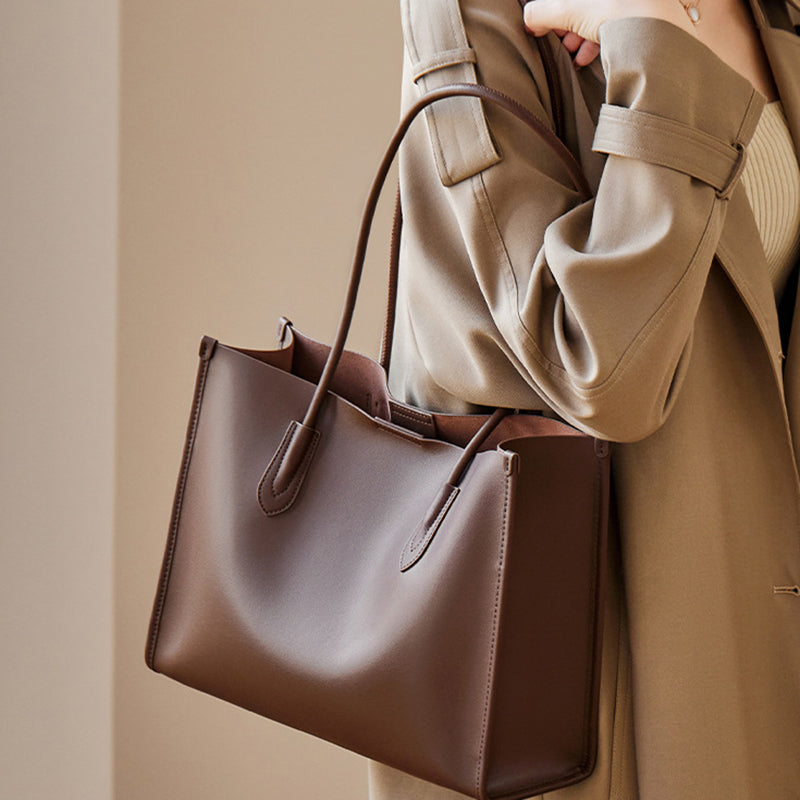 coffee_color_genuine_leather_square_large_tote_bag_women_s_shoulder_bags__1