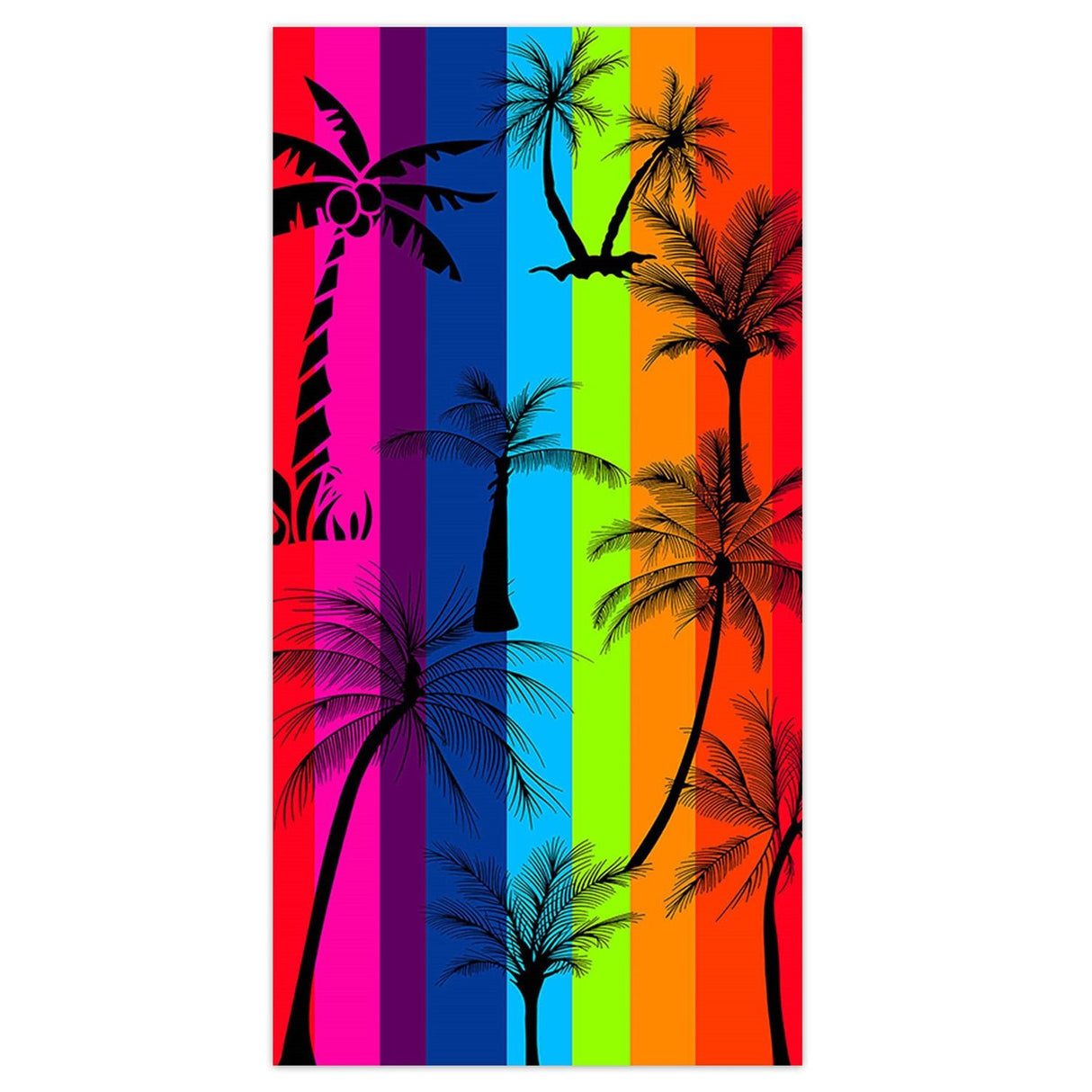 Colorful Coconut Tree Beach Towel | PRUSES - PRUSES