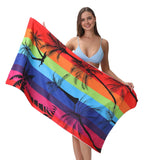 Colorful Coconut Tree Beach Towel | PRUSES - PRUSES
