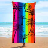 Colorful Coconut Tree Beach Towel | PRUSES - PRUSES