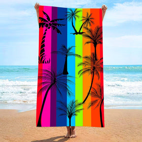 Colorful Coconut Tree Beach Towel | PRUSES - PRUSES