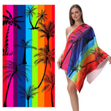 Colorful Coconut Tree Beach Towel | PRUSES - PRUSES