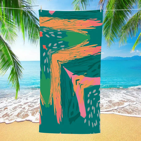 Colorful Graffiti Double - Faced Fleece Beach Towel | PRUSES - PRUSES