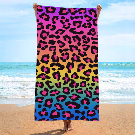 Colorful Leopard Dots Beach Towel | PRUSES - PRUSES