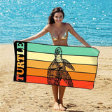 Colorful Sea Turtles Beach Towel | PRUSES - PRUSES
