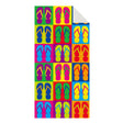 Colorful Slippers Pattern Beach Towel | PRUSES - PRUSES