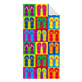 Colorful Slippers Pattern Beach Towel | PRUSES - PRUSES