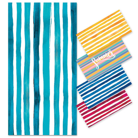 Colorful Striped Double - faced Fleece Quick - drying Beach Towel | PRUSES - PRUSES