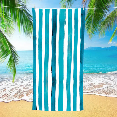 Colorful Striped Double - faced Fleece Quick - drying Beach Towel | PRUSES - PRUSES