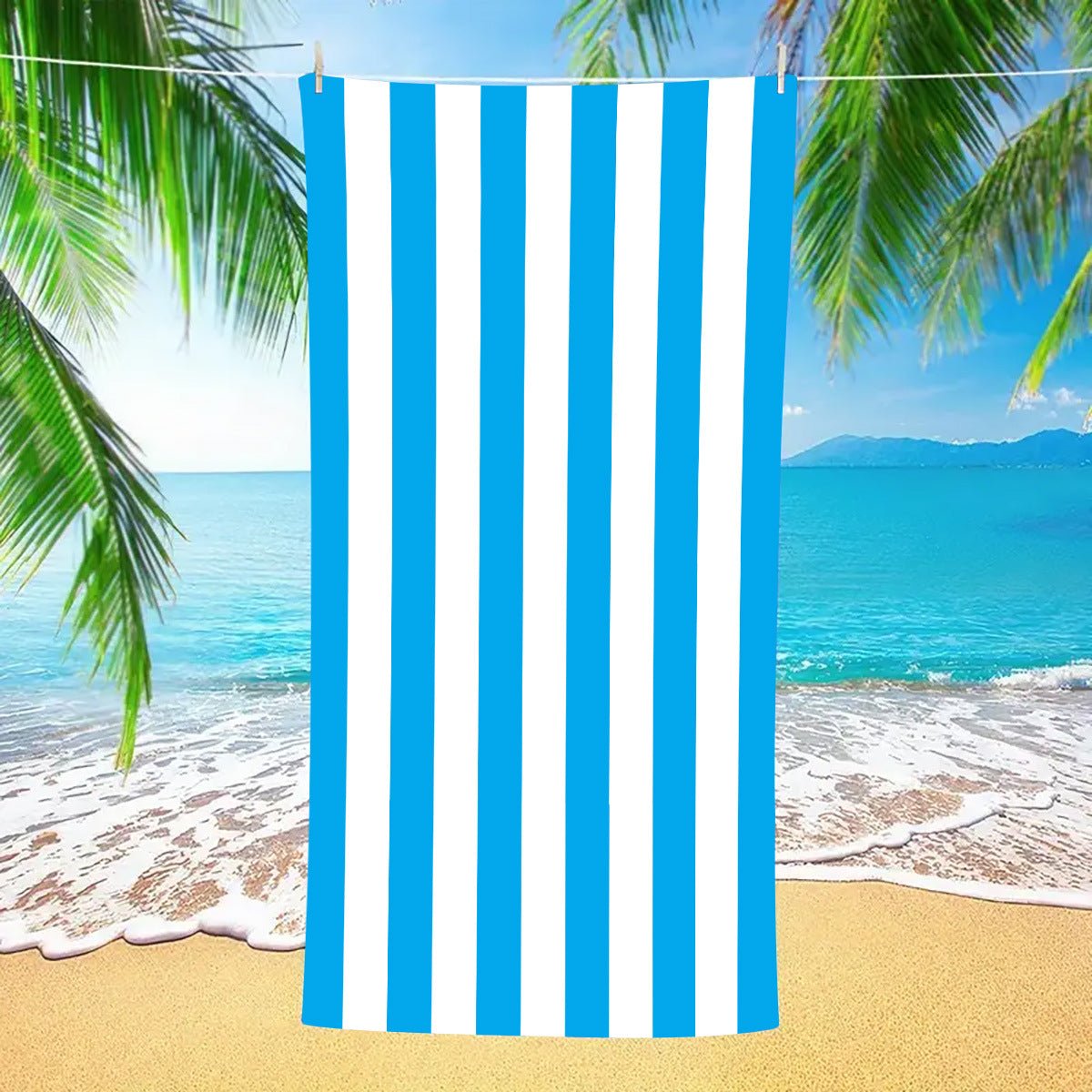 Colorful Striped Double - faced Fleece Reversible Beach Towel | PRUSES - PRUSES